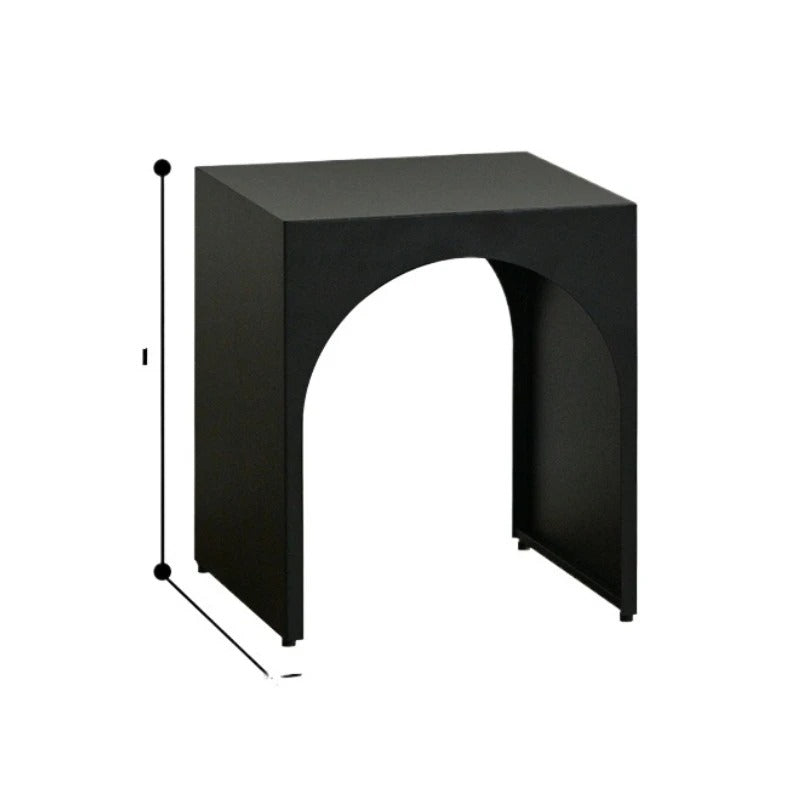 Creative Iron Side Table for Small Spaces Artistic Sofa End Table with Storage Multifunctional Bedside Table for Living Room