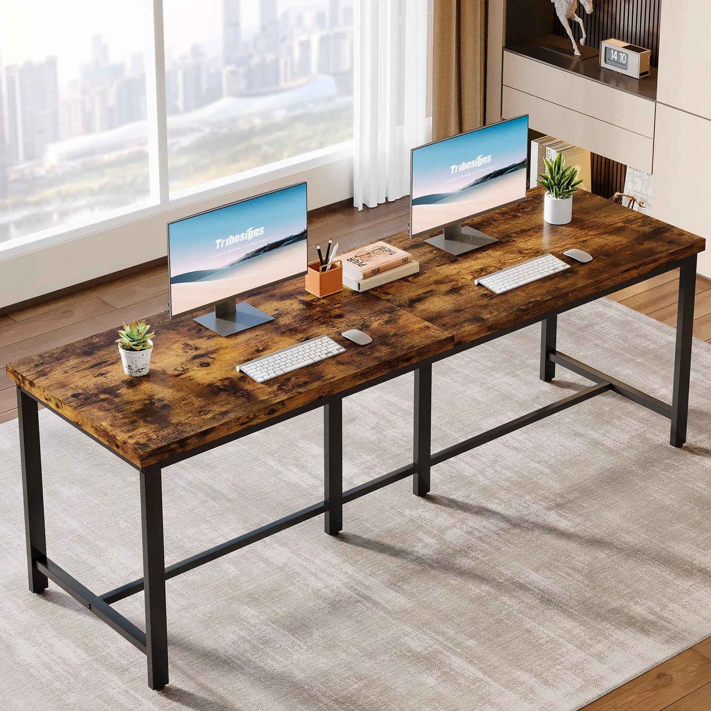 Creative Iron Side Table for Small Spaces Artistic Sofa End Table with Storage Multifunctional Bedside Table for Living Room